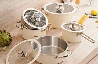 Stainless steel kitchenware sets